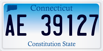 CT license plate AE39127