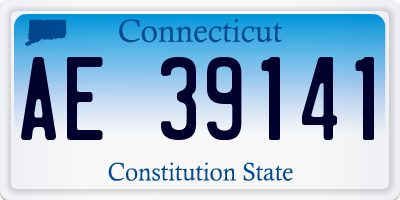CT license plate AE39141