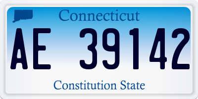 CT license plate AE39142