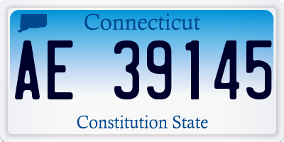 CT license plate AE39145