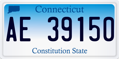 CT license plate AE39150