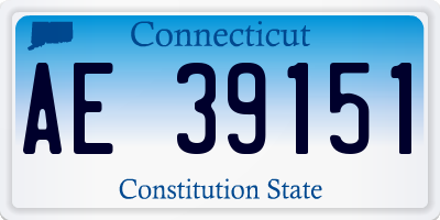 CT license plate AE39151
