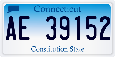 CT license plate AE39152