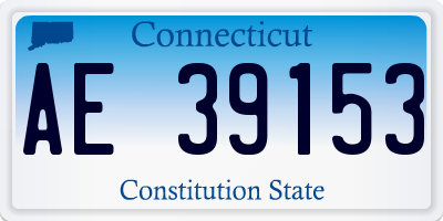 CT license plate AE39153