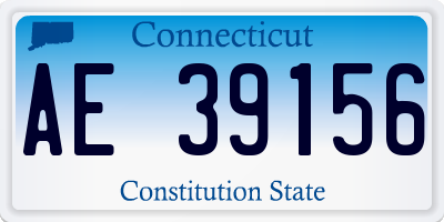 CT license plate AE39156