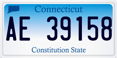 CT license plate AE39158
