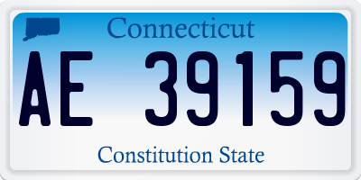 CT license plate AE39159