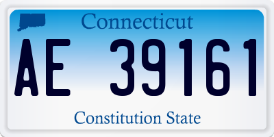 CT license plate AE39161