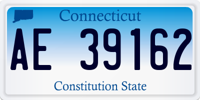 CT license plate AE39162