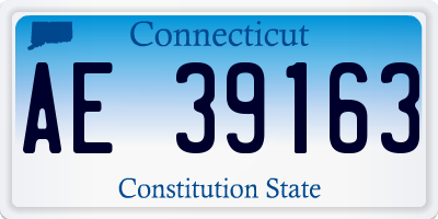 CT license plate AE39163