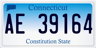 CT license plate AE39164