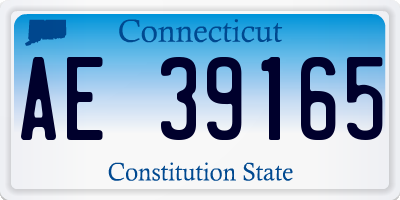 CT license plate AE39165