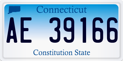 CT license plate AE39166