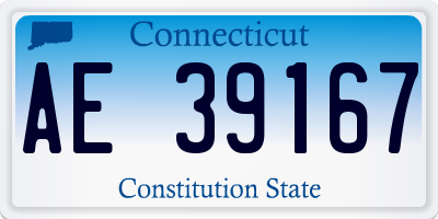 CT license plate AE39167