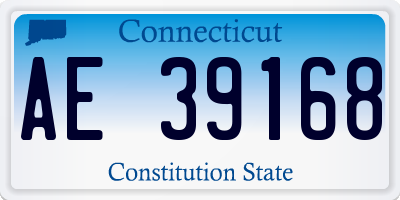 CT license plate AE39168