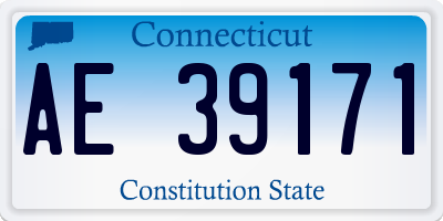CT license plate AE39171