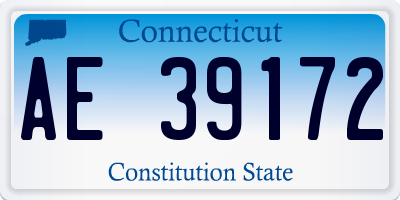 CT license plate AE39172