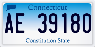CT license plate AE39180