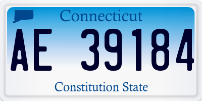 CT license plate AE39184
