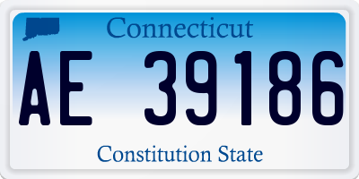 CT license plate AE39186
