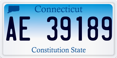 CT license plate AE39189
