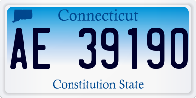 CT license plate AE39190