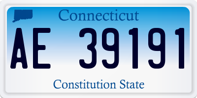 CT license plate AE39191