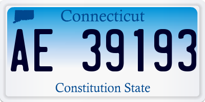 CT license plate AE39193
