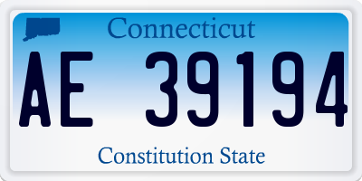 CT license plate AE39194