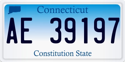 CT license plate AE39197