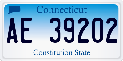 CT license plate AE39202