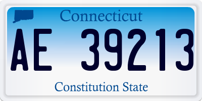 CT license plate AE39213