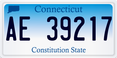 CT license plate AE39217