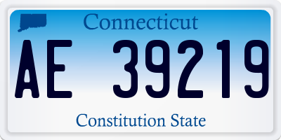 CT license plate AE39219