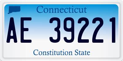CT license plate AE39221