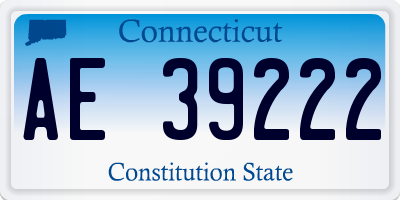 CT license plate AE39222