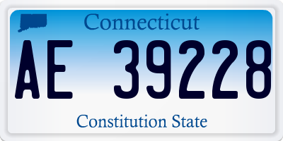 CT license plate AE39228
