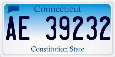 CT license plate AE39232