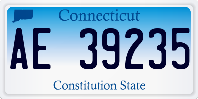 CT license plate AE39235