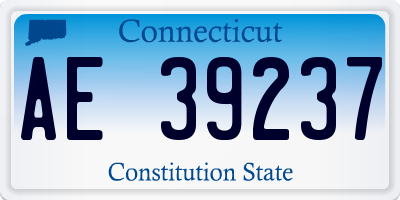 CT license plate AE39237