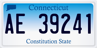 CT license plate AE39241