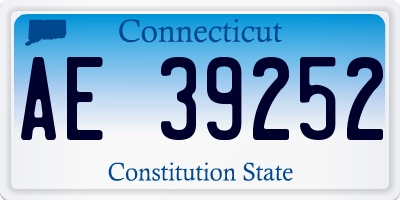 CT license plate AE39252