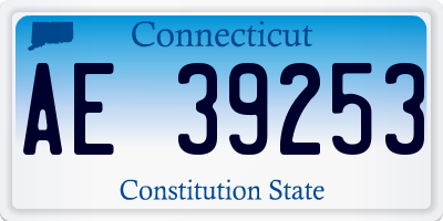 CT license plate AE39253
