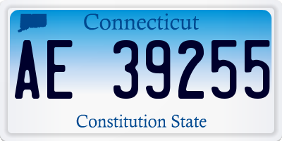 CT license plate AE39255