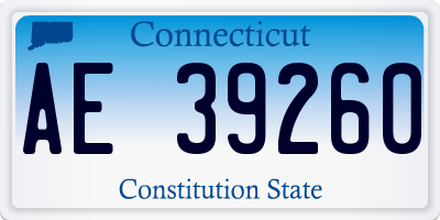 CT license plate AE39260