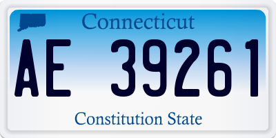 CT license plate AE39261