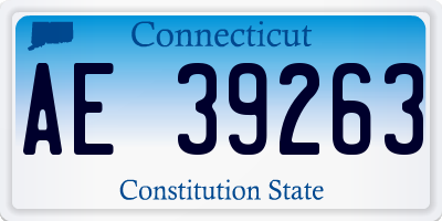 CT license plate AE39263
