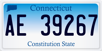 CT license plate AE39267