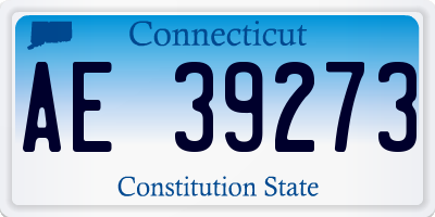 CT license plate AE39273