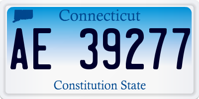 CT license plate AE39277